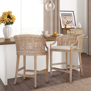 Casual Handcrafted Rattan Counter Stool - R&R Furniture Gallery (Fountain Valley, CA)
