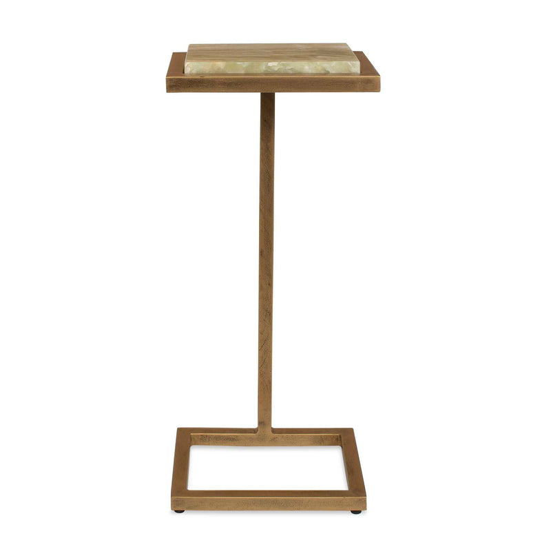 Gamora - Marble Drink Table - Gold / Green