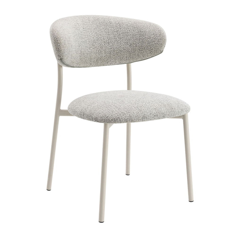 Kalam - Side Chair (Set of 2) - Gray Fabric & Beige - R&R Furniture Gallery (Fountain Valley, CA)