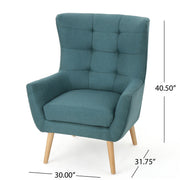 Club Chair With Rubberwood Legs - R&R Furniture Gallery (Fountain Valley, CA)