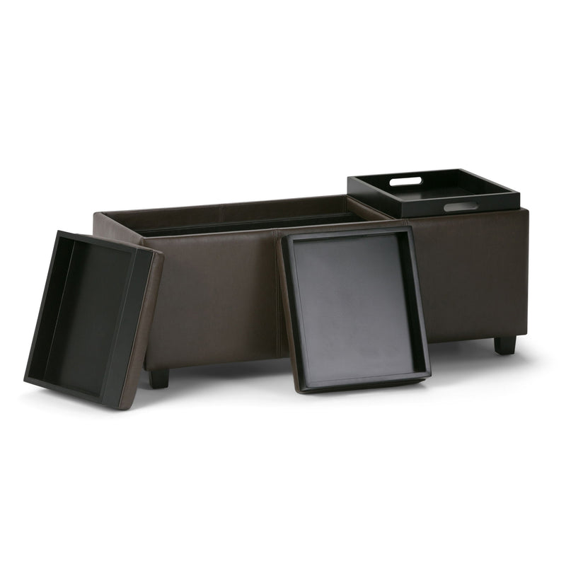 Avalon - Upholstered Storage Ottoman - R&R Furniture Gallery (Fountain Valley, CA)