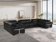 1126 - 8-Piece U-Shaped Sectional Sofa In With 2 Power Recliners & Power Headrests - R&R Furniture Gallery (Fountain Valley, CA)