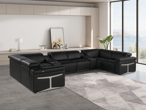 1126 - 8-Piece U-Shaped Sectional Sofa In With 2 Power Recliners & Power Headrests - R&R Furniture Gallery (Fountain Valley, CA)