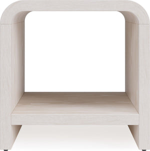 Drake Ash Wood Side Table in Sugar