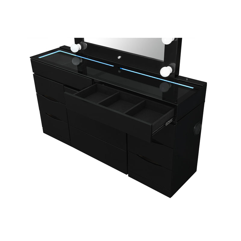 Elisa - Vanity Set With Stool And LED Bulbs