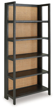 Abyard - Bookcase - Black / Natural - R&R Furniture Gallery (Fountain Valley, CA)