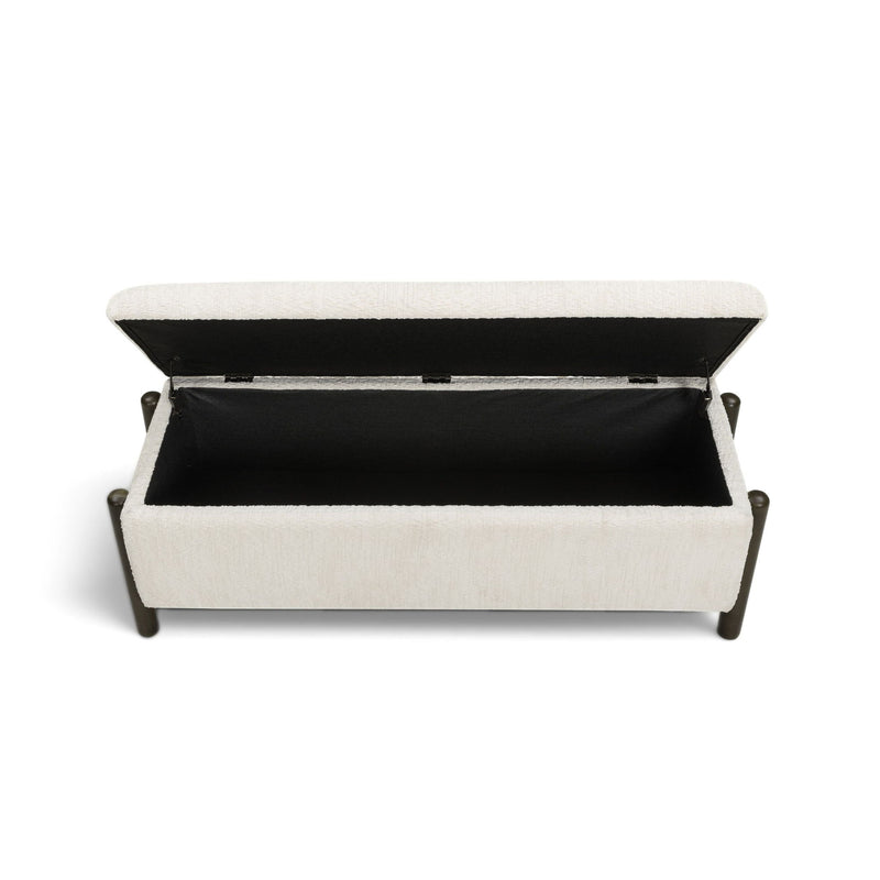 Abby - Nubby Fabric Storage Bench