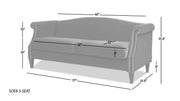 Elaine - Camel Back Small Space Sofa - R&R Furniture Gallery (Fountain Valley, CA)