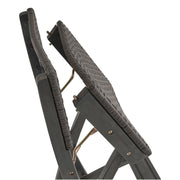 Outdoor Folding Acacia Wood Barstools With Rattan Backrest And Seat - R&R Furniture Gallery (Fountain Valley, CA)