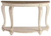 Realyn - Sofa Table - White / Brown - R&R Furniture Gallery (Fountain Valley, CA)