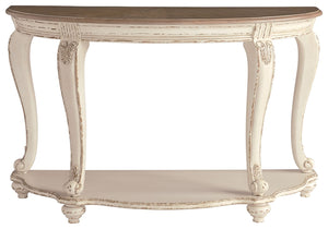 Realyn - Sofa Table - White / Brown - R&R Furniture Gallery (Fountain Valley, CA)