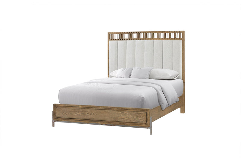 Elegant Design Upholstered And Strap Panel Bed - R&R Furniture Gallery (Fountain Valley, CA)