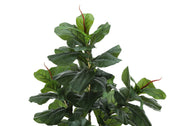 47" Tall, Artificial Plant, Fiddle Tree, Indoor, Faux, Fake, Floor, Greenery, Potted, Real Touch, Decorative - Green / Black - R&R Furniture Gallery (Fountain Valley, CA)