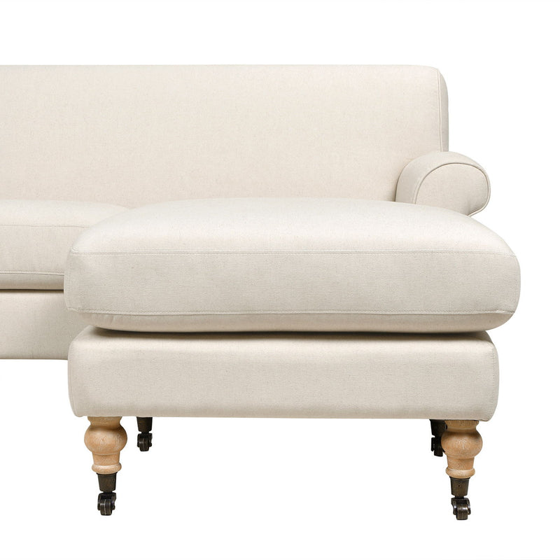 Alana - L-Shape Reversible Sectional Sofa - Light Beige - R&R Furniture Gallery (Fountain Valley, CA)