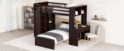 DreamHaus loft bed with integrated stand-alone bed, shelves, desk, and wardrobe for space-saving bedroom storage.