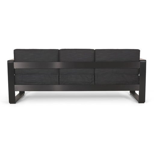 Giovanna - 3 Seater Sofa With Aluminum Frame And Water Repellence Cushions - Black - R&R Furniture Gallery (Fountain Valley, CA)