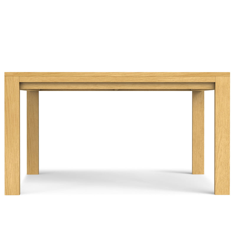 Wilson handcrafted dining table by Simpli-Home featuring a wooden surface and sturdy legs, perfect for family meals and gatherings.