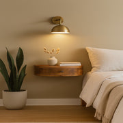 Wall Mounted Rounded Nightstand - Oak - R&R Furniture Gallery (Fountain Valley, CA)