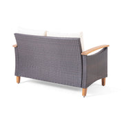 Isla - Transitional Chat Set With Water Resistant Cushions - Teak - R&R Furniture Gallery (Fountain Valley, CA)