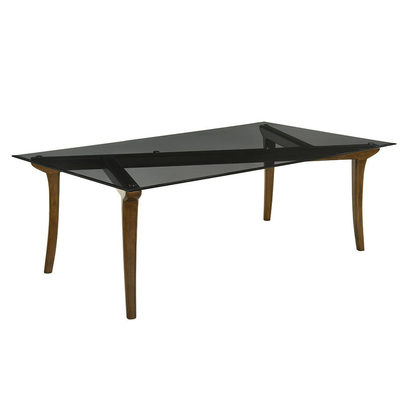 Danzel - Dining Table With Glass Top - Vintage Oak - R&R Furniture Gallery (Fountain Valley, CA)