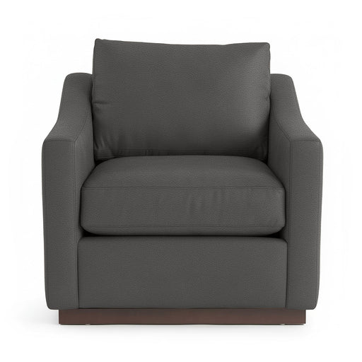 Classic Home Aspen accent arm chair with plush upholstery and wooden legs, shown in a cozy living room setting.