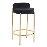 Lumi Source Chloe contemporary counter stool set with sleek design, featuring metal frames and cushioned seats for modern kitchen or bar.
