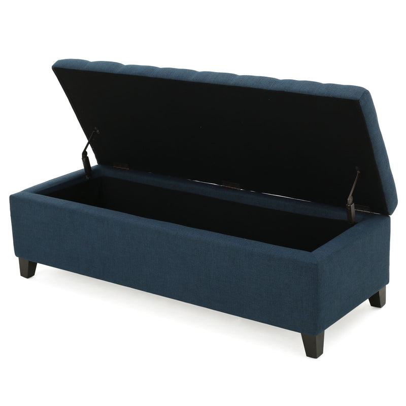 Upholstered Storage Ottoman Bench, Foot Rest For Bedroom - R&R Furniture Gallery (Fountain Valley, CA)