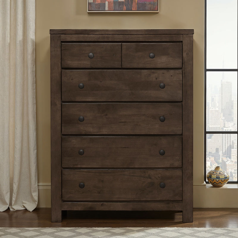 5 Drawer Chest, 1 Piece - Brown - R&R Furniture Gallery (Fountain Valley, CA)