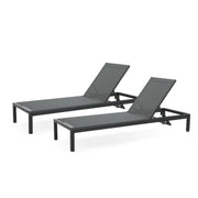 Noble House outdoor patio chaise lounge with five reclining positions, featuring a sleek design and comfortable cushioning.