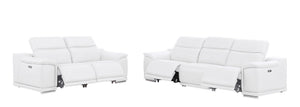 2679 - Genuine Leather Reclining Set (Sofa And Loveseat With 4 Power Recliners)