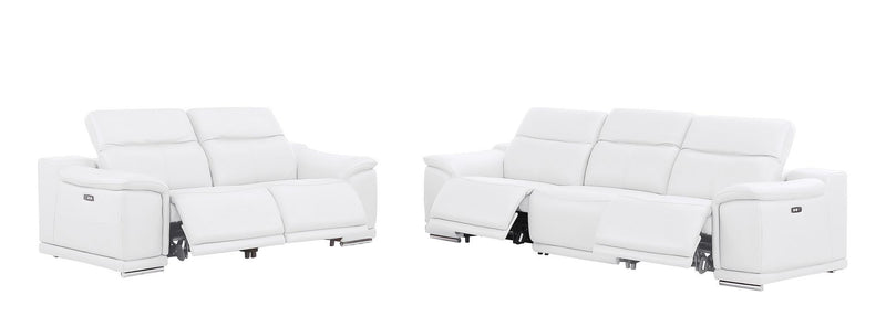 2679 - Genuine Leather Reclining Set (Sofa And Loveseat With 4 Power Recliners)