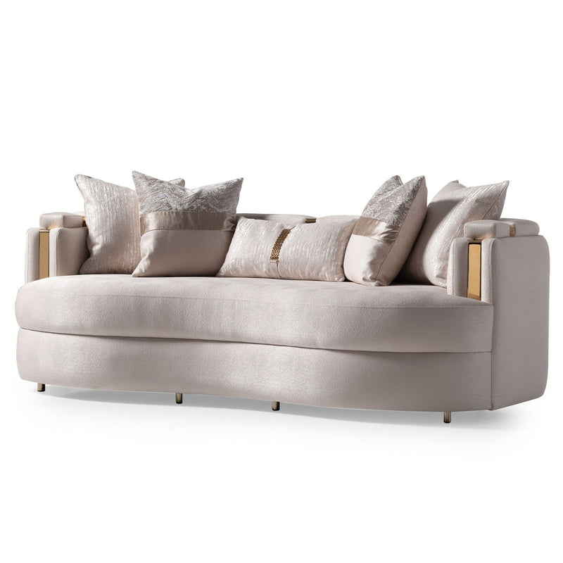 Carmela - Sofa - Almond / Gold - R&R Furniture Gallery (Fountain Valley, CA)