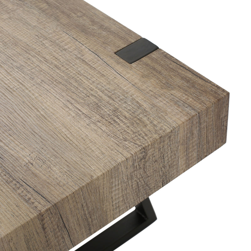 Abitha - Coffee Table With Industrial Powder Coated Metal Legs - R&R Furniture Gallery (Fountain Valley, CA)