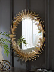 Wainport - Accent Mirror - Gold Finish - R&R Furniture Gallery (Fountain Valley, CA)