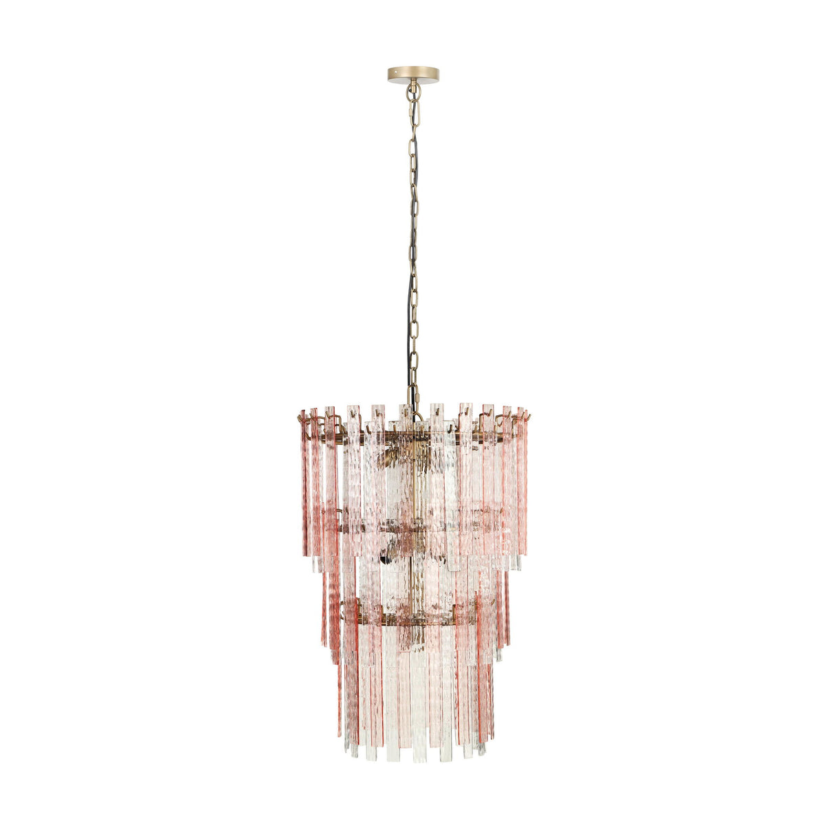Hampshire - 3-Tier Chandelier - Pink - R&R Furniture Gallery (Fountain Valley, CA)