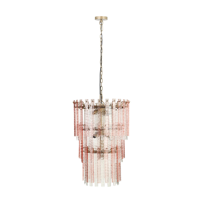 Hampshire - 3-Tier Chandelier - Pink - R&R Furniture Gallery (Fountain Valley, CA)