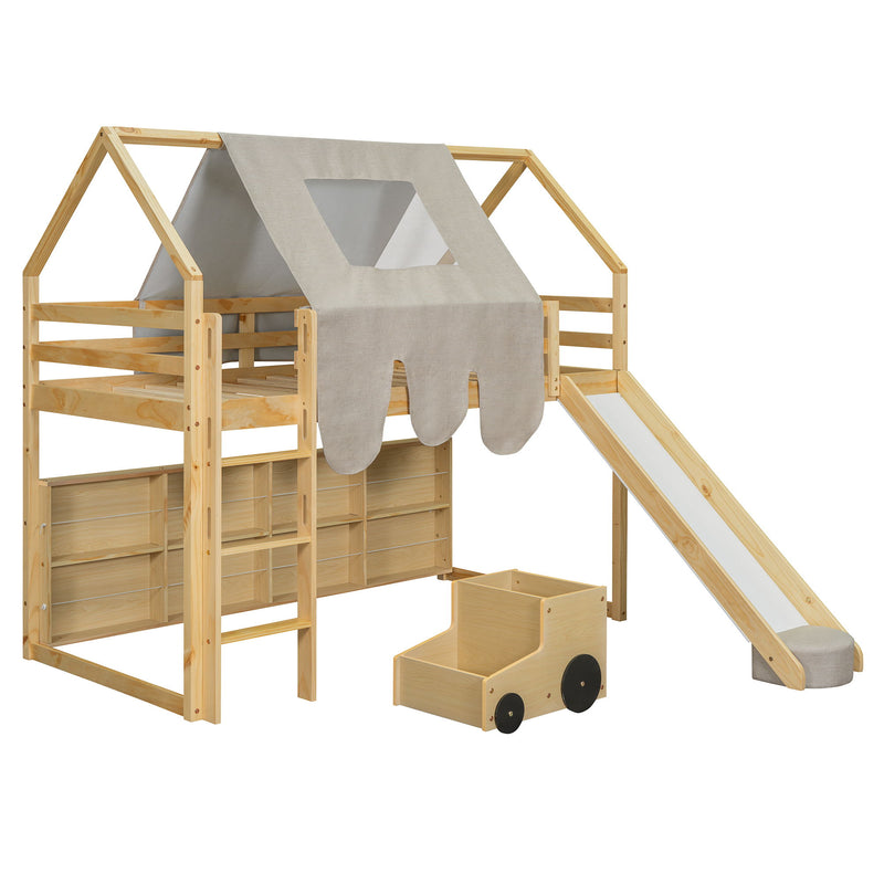 Loft Bed With House Shaped Frame And Tent - R&R Furniture Gallery (Fountain Valley, CA)