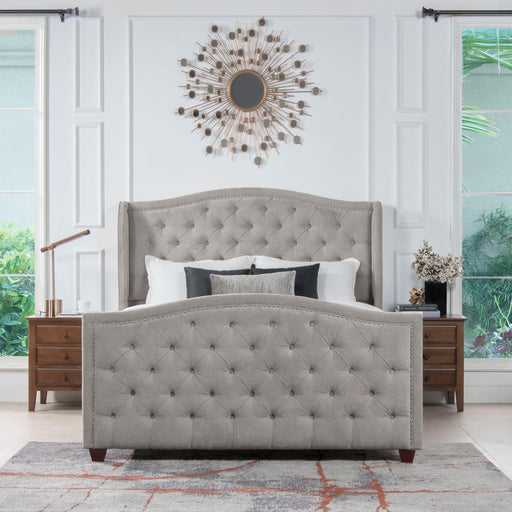 Marcella - Upholstered Shelter Headboard Bed Set - R&R Furniture Gallery (Fountain Valley, CA)