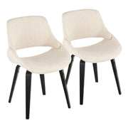 Pair of Lumi Source Fabrico mid-century modern dining chairs with comfortable design in a stylish set of two.
