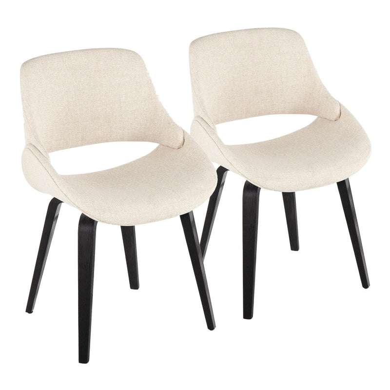 Pair of Lumi Source Fabrico mid-century modern dining chairs with comfortable design in a stylish set of two.