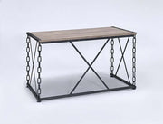 Jodie - Console Table (Same 92248) - Rustic Oak & Antique Black - R&R Furniture Gallery (Fountain Valley, CA)