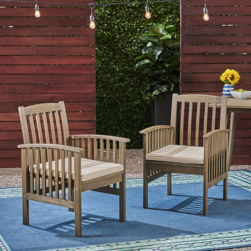 Casa - Acacia Dining Chair Set With Cushions, - R&R Furniture Gallery (Fountain Valley, CA)