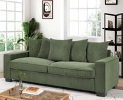 Luxe Sofa With 5 Matching Toss Pillows, Sleek Design, Spacious And Comfortable 3 Seater Couch - R&R Furniture Gallery (Fountain Valley, CA)