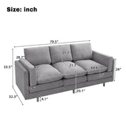 3 Seater Sofa With Dual Layer Seat Cushions - R&R Furniture Gallery (Fountain Valley, CA)