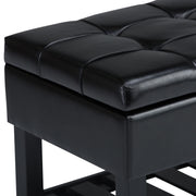 Saxon - Upholstered Transitional Storage Ottoman Bench - R&R Furniture Gallery (Fountain Valley, CA)