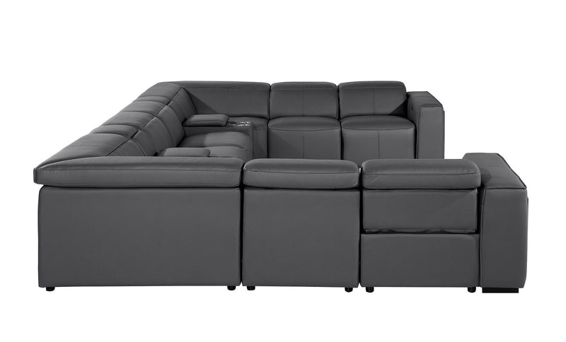 1224 - 10-Piece U-Shaped Sectional Sofa In With 4 Power Recliners & Power Headrests