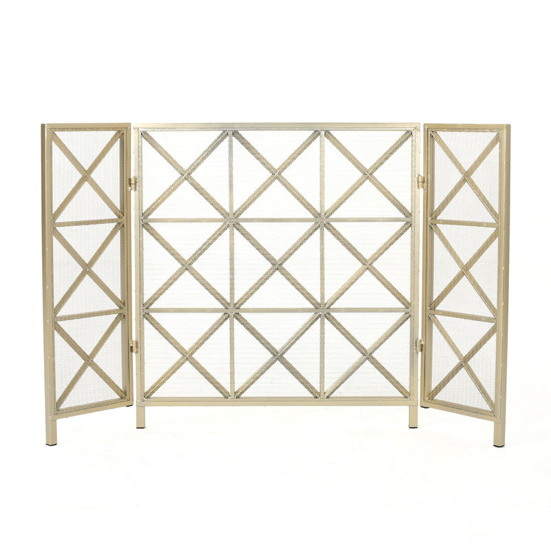Margaret - 3 Panel Fireplace Screen Iron - R&R Furniture Gallery (Fountain Valley, CA)