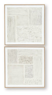 Andorfield - Wall Art Set (Set of 2) - Beige / Black / White - R&R Furniture Gallery (Fountain Valley, CA)