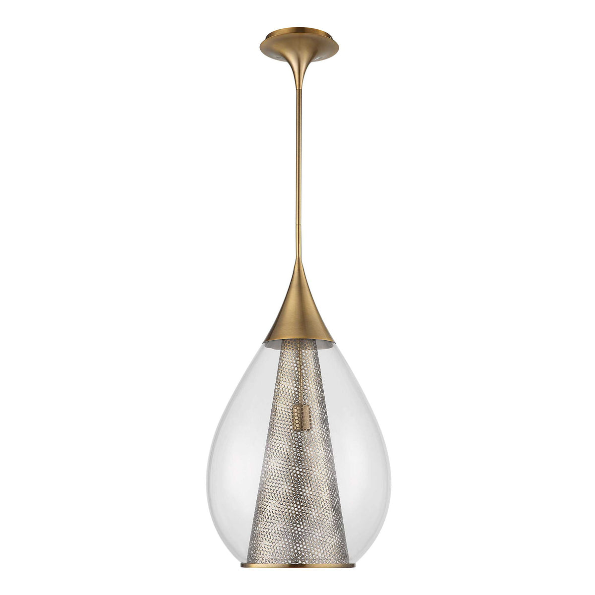 Big Drip - 1 Light Pendant - Brass