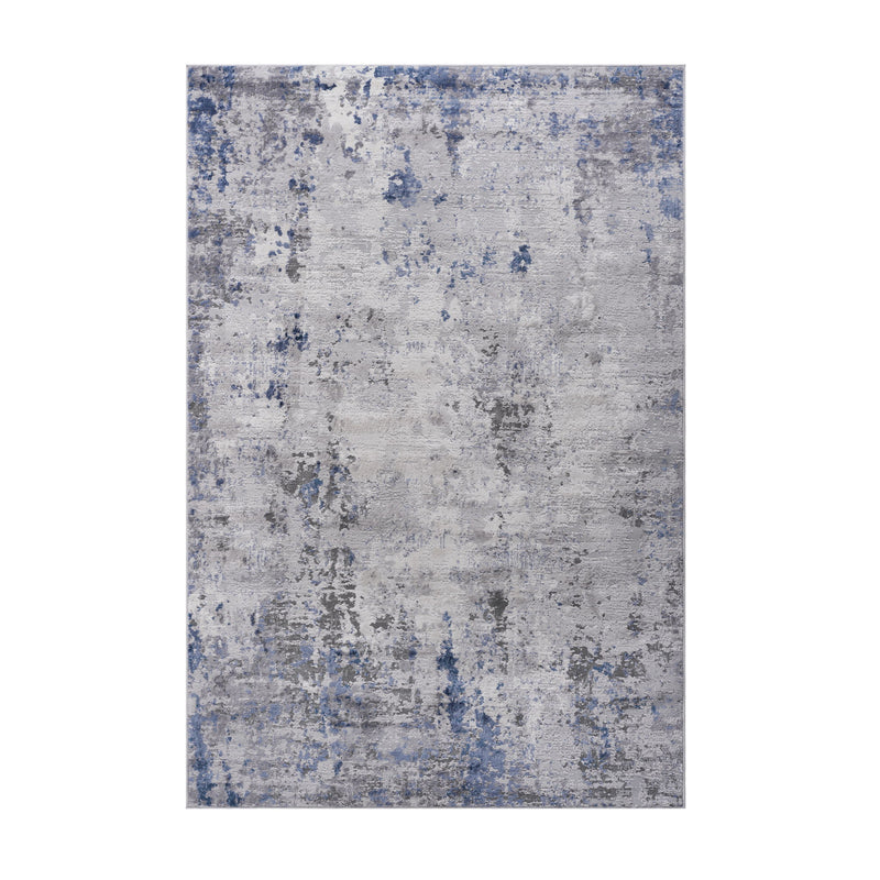 Marfi - 6' X 9' Abstract Area Rug - Silver / Blue - R&R Furniture Gallery (Fountain Valley, CA)